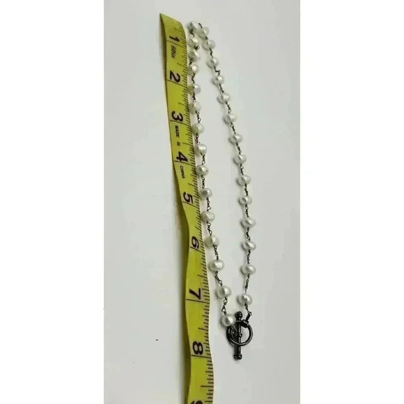 Vintage Necklace Genuine Pearl Natural White Baroque Bride Wedding Freshwater - Picture 5 of 10